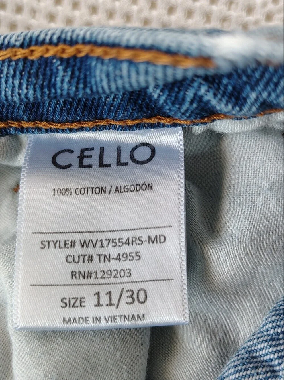 Cello Blue Distressed Wide-Leg Women's Jeans Size 11